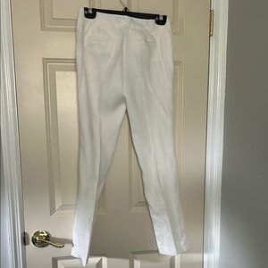 Lauren Ralph Lauren Women's White Straight Leg Linen Pants